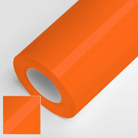 Vinyle brillant orange fluo